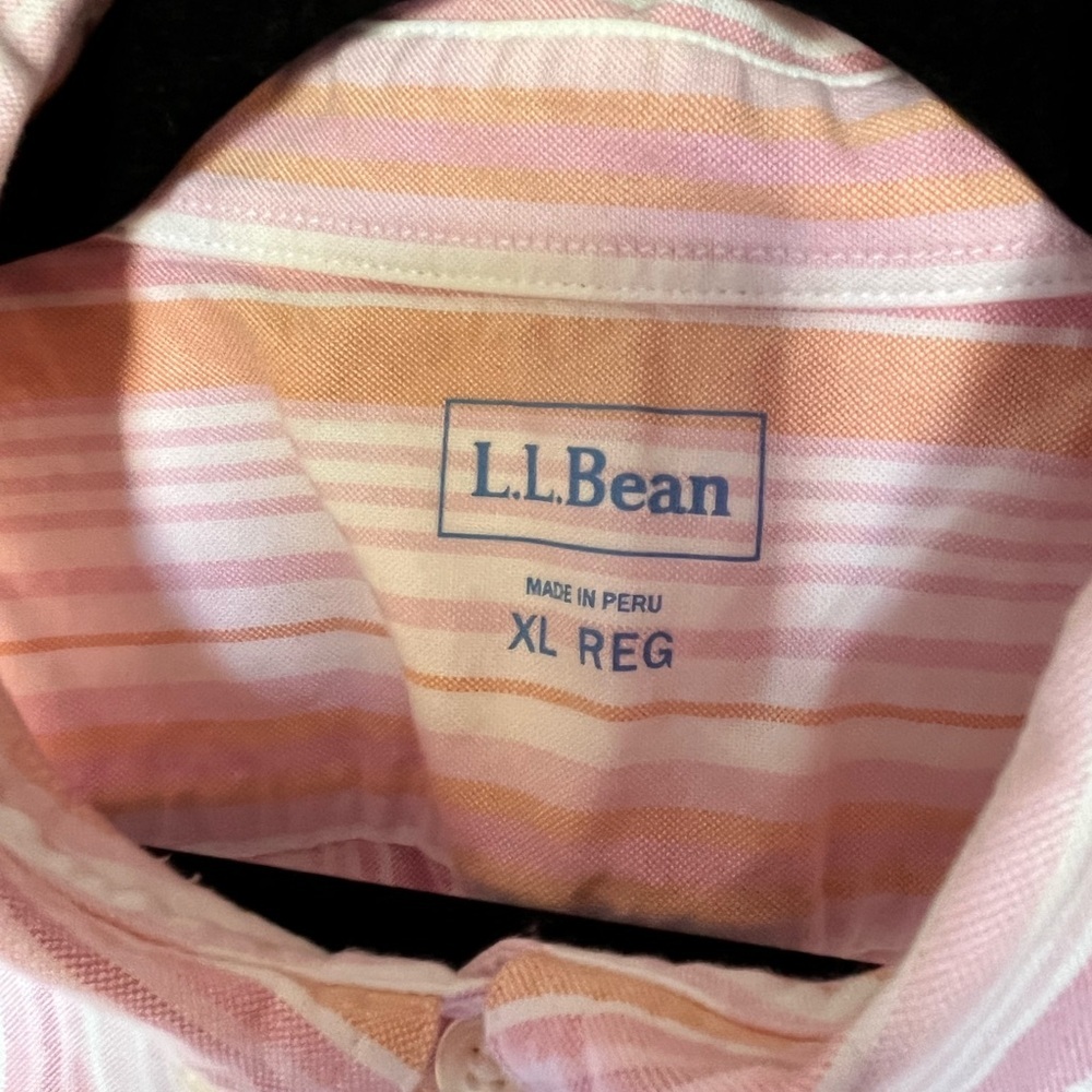 NWOT L.L. Bean Women’s Pastel Long Sleeve Button Down Top. SIZE XL REGULAR - Picture 5 of 7